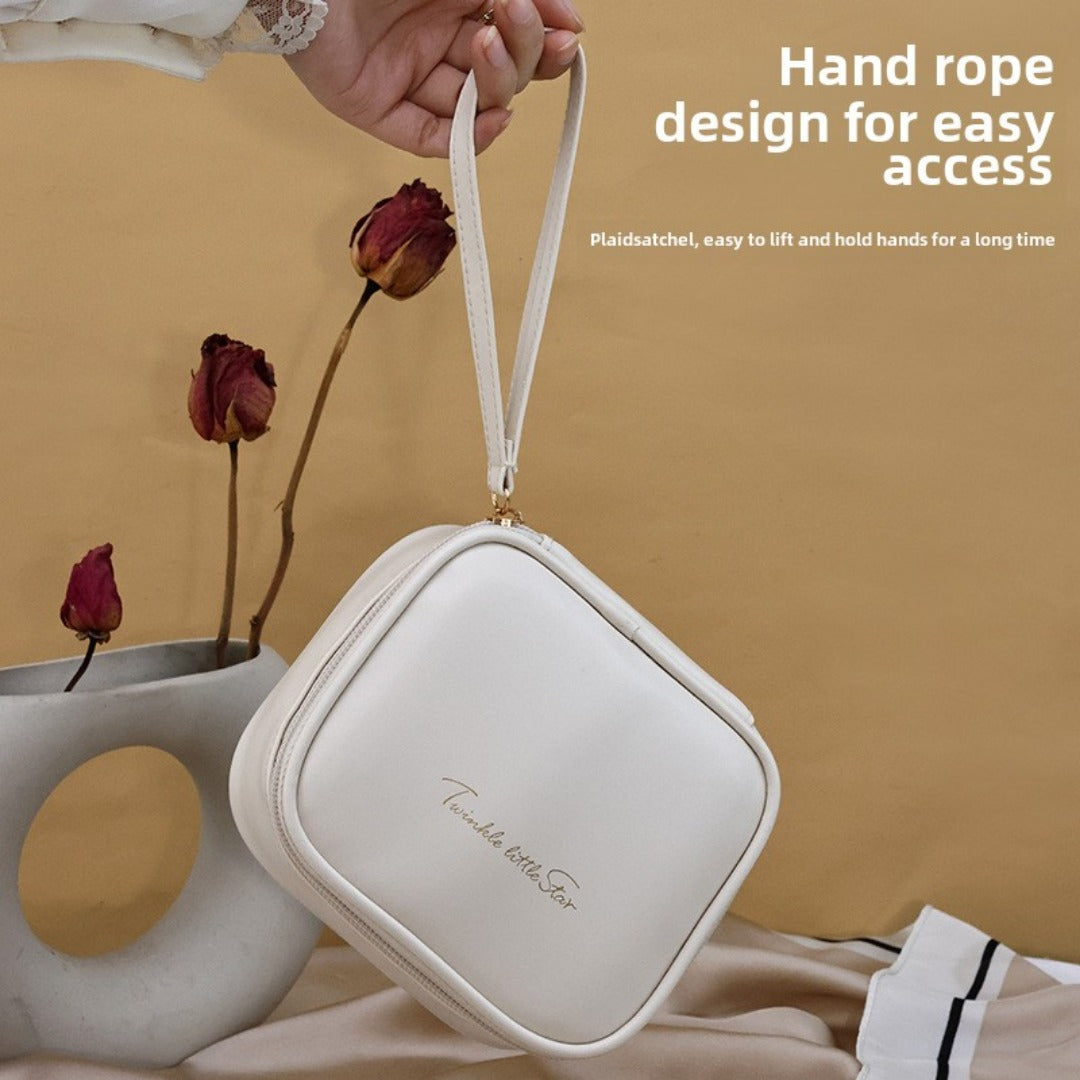 Portable PU Makeup Bags – Small Cream Lipstick Envelope Carry Cosmetic Bag for Students, Ideal for Sanitary Napkin and Small Storage Essentials