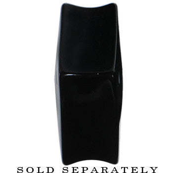 18mm Black Acrylic Square Dice Saddle Plug