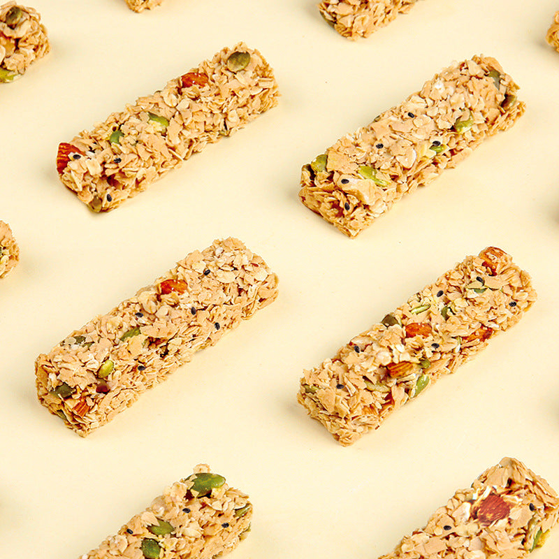 Chia Seed Nut And Oat Bars In Individual Packaging High-Protein Cereal Biscuits