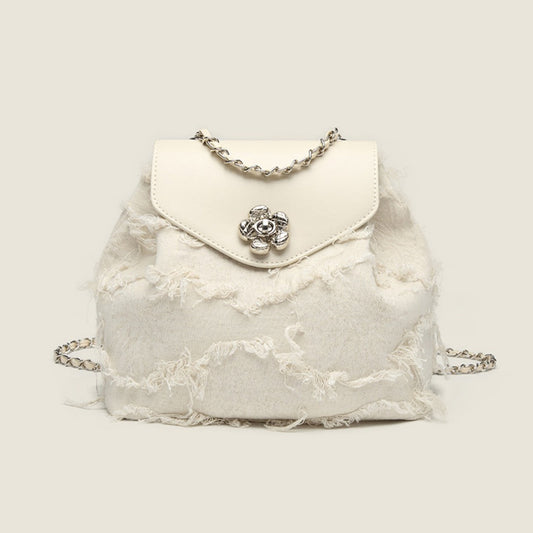 Backpack purse for women, design fashion casual chain backpack, small shoulder backpack