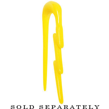 0G Yellow Acrylic Lightning Bolt Taper