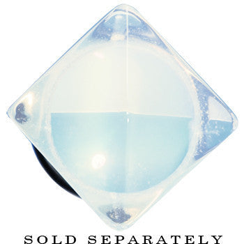 1/2 Opalite Semi Precious Stone Pyramid Top Plug
