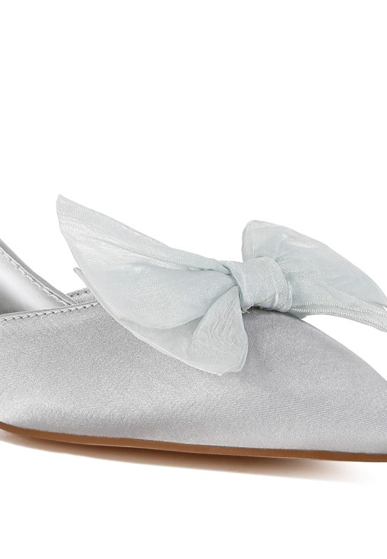 Cadell Bow Detail Satin Sandals
