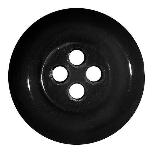 0G Acrylic Black Button Saddle Plug