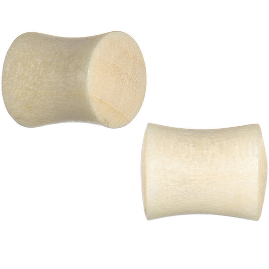 0G Organic Crocodile Wood Dome Double Flare Plug Set