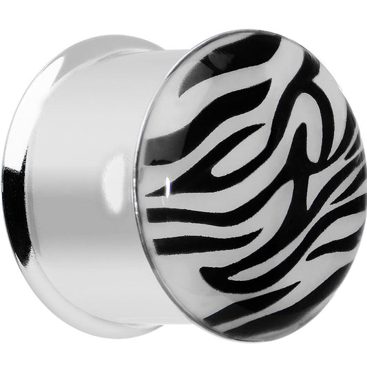 5/8 Stainless Steel Purple Tiger Print Solar Activated Saddle Plug