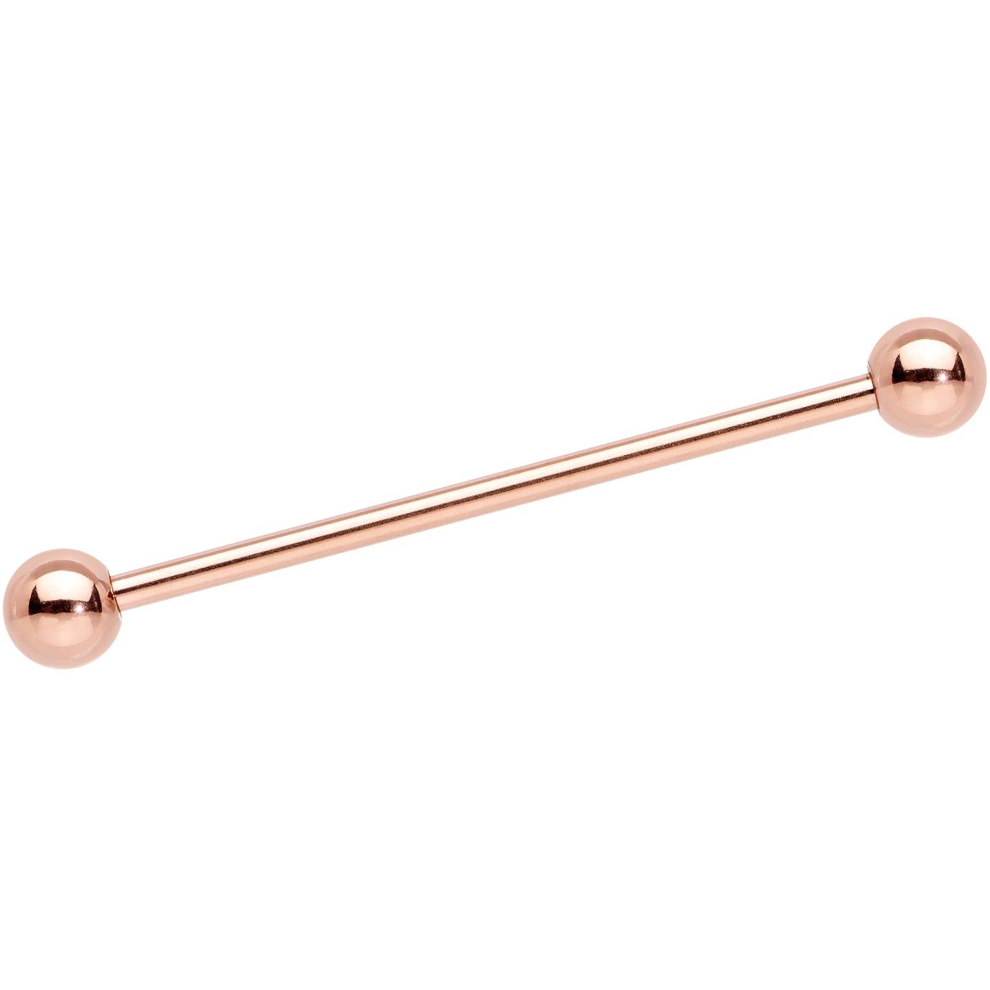 14G 1 1/4 Rose Gold Plated Straight Barbell