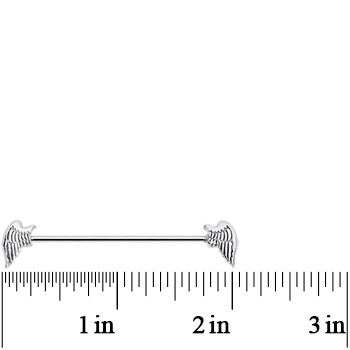 14G 1 1/2 Angel Wing Industrial Barbell