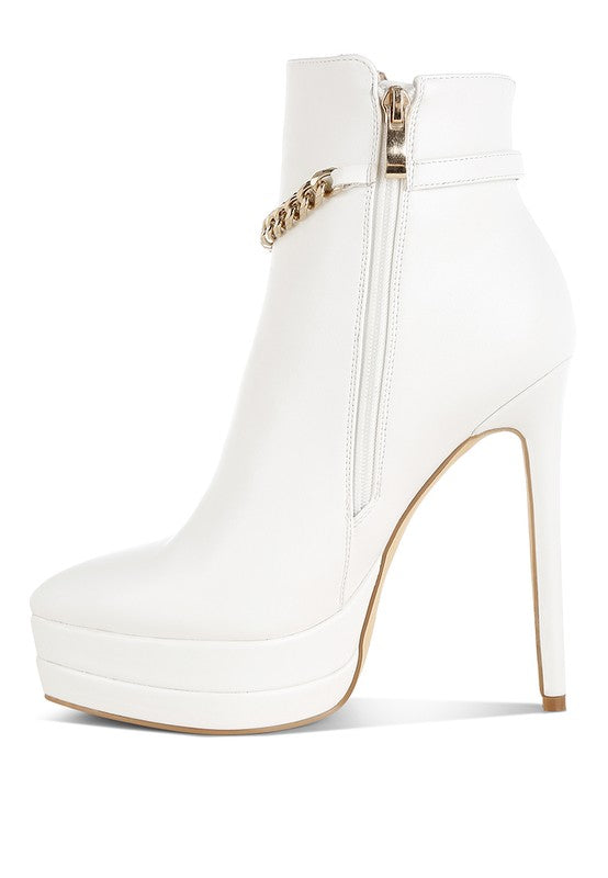 Narok Metallic Chain Detail Boots