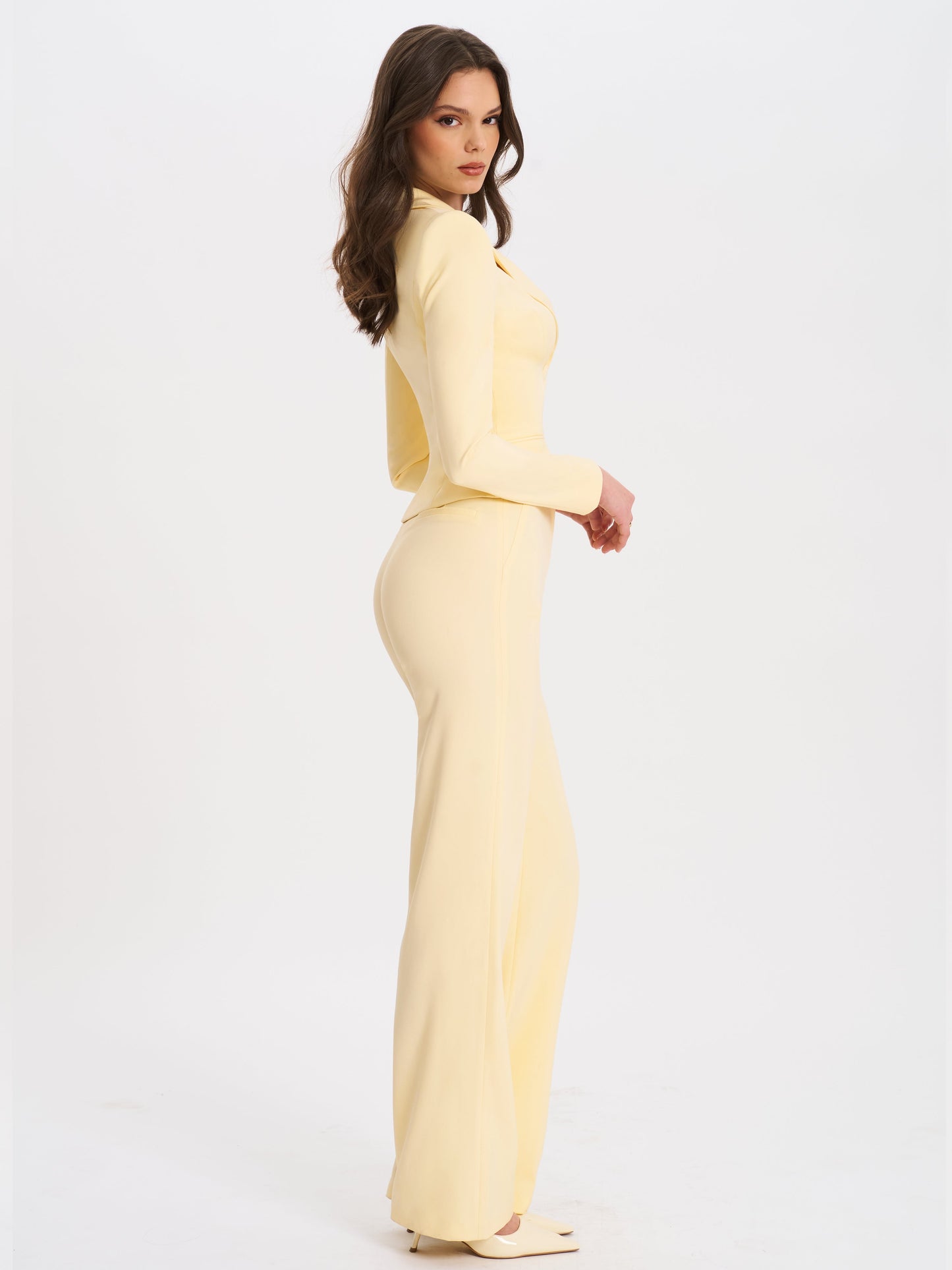 Quinne Butter Yellow Slim-fit Blazer