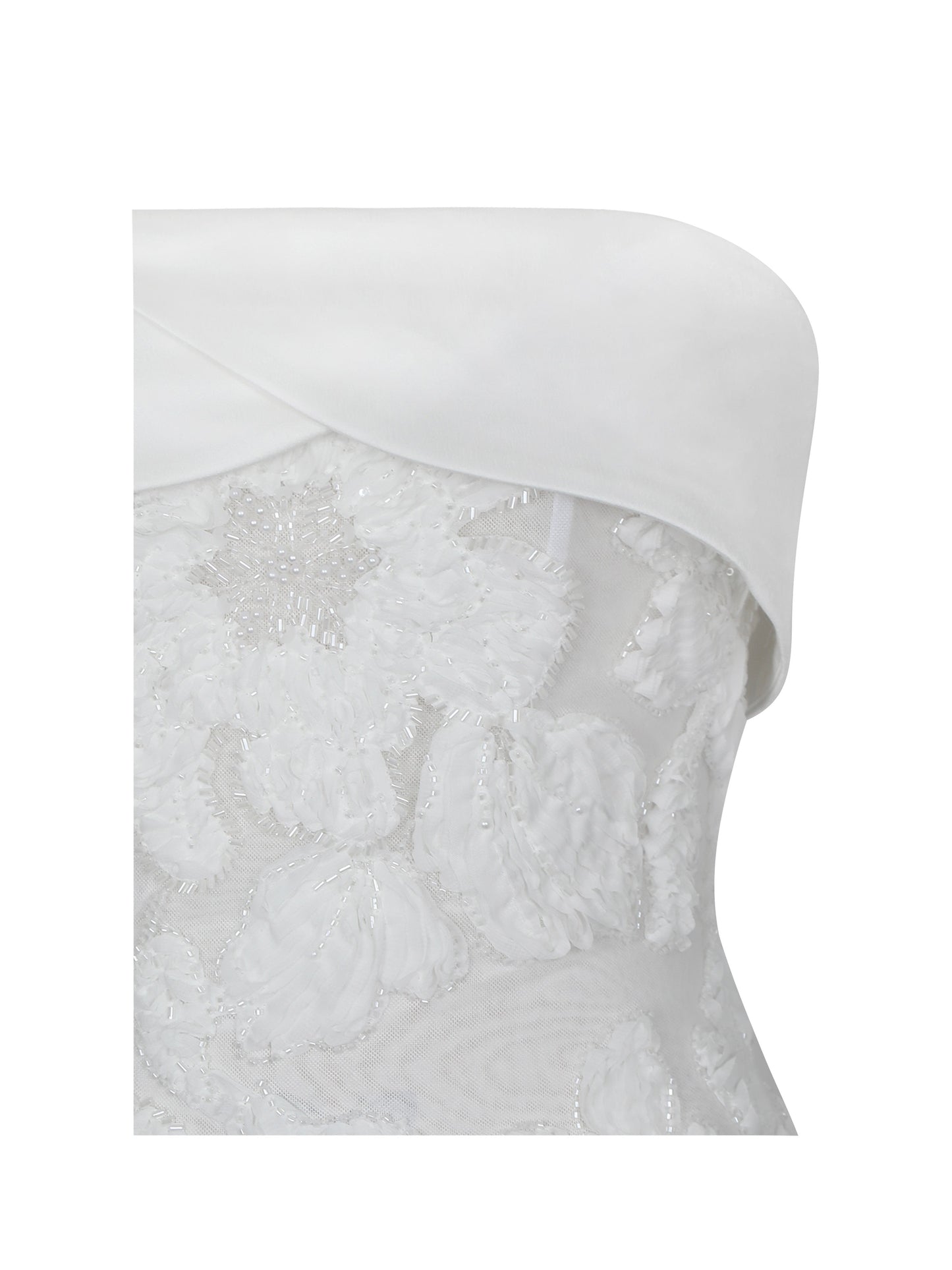 Raphaela White Floral Strapless Mermaid Wedding Dress