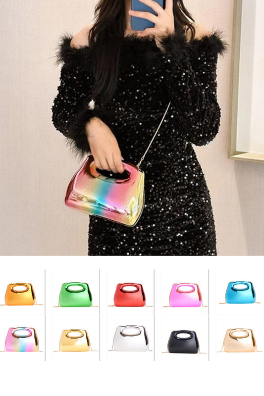 Acrylic bag square box clutch bag metal dinner bag Crossbody even bag party decoration evening bag evening purse clutch purse