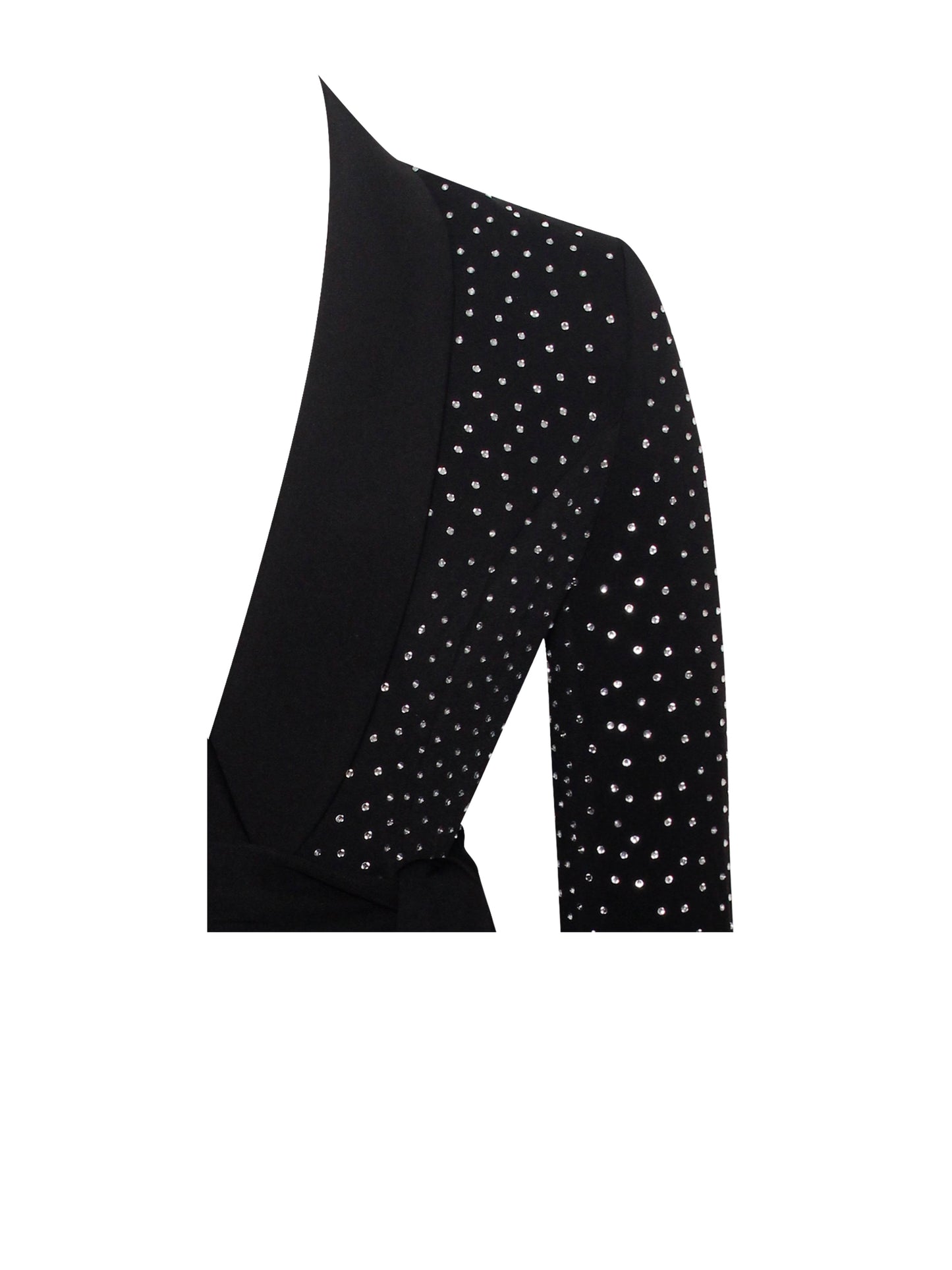 Visionary Crystal Embellished Black Blazer Jacket