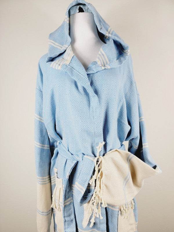 Unisex Robe, Beach or spa Robe with pockets - Ligh