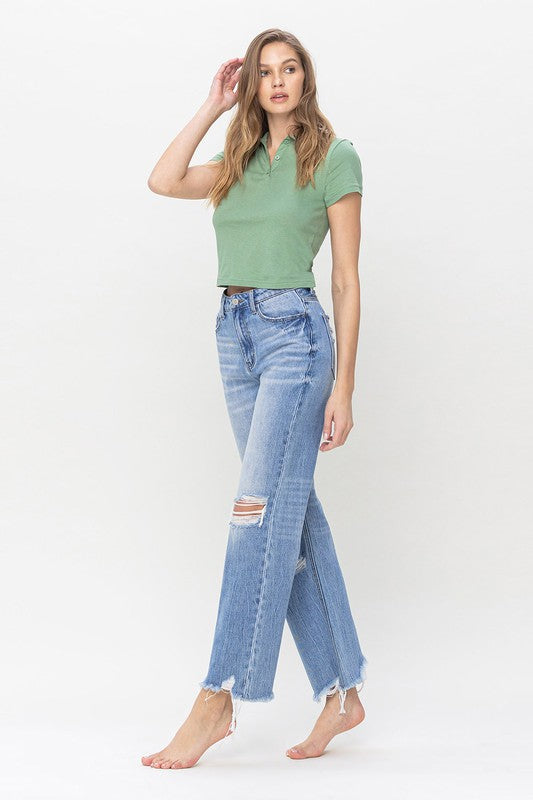 90's Vintage Super High Rise Flare Jeans