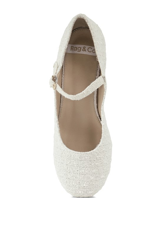 Antara Tweed Mary Jane Sandals