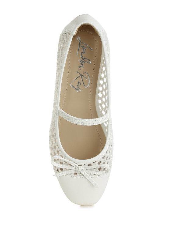 Omela Woven Bow Detail Ballerinas