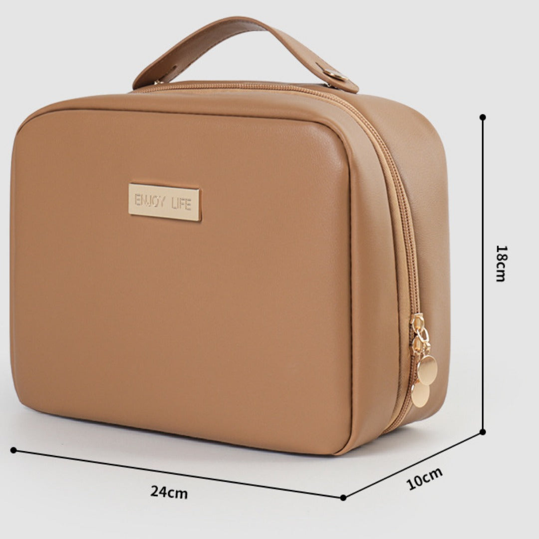 Makeup Bag Organizers, PU Square Portable Cosmetic Bag, Cosmetic Storage Bag, Portable Travel Large-capacity Wash Bag, Makeup Bag with Compartments,