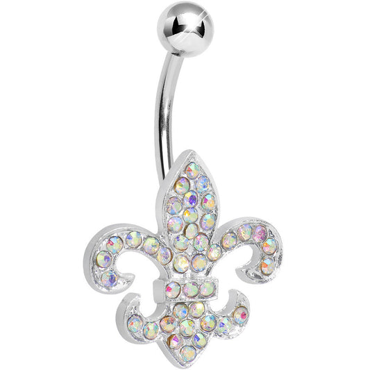 Aurora Gem Fabulous Fleur de Lis Belly Ring