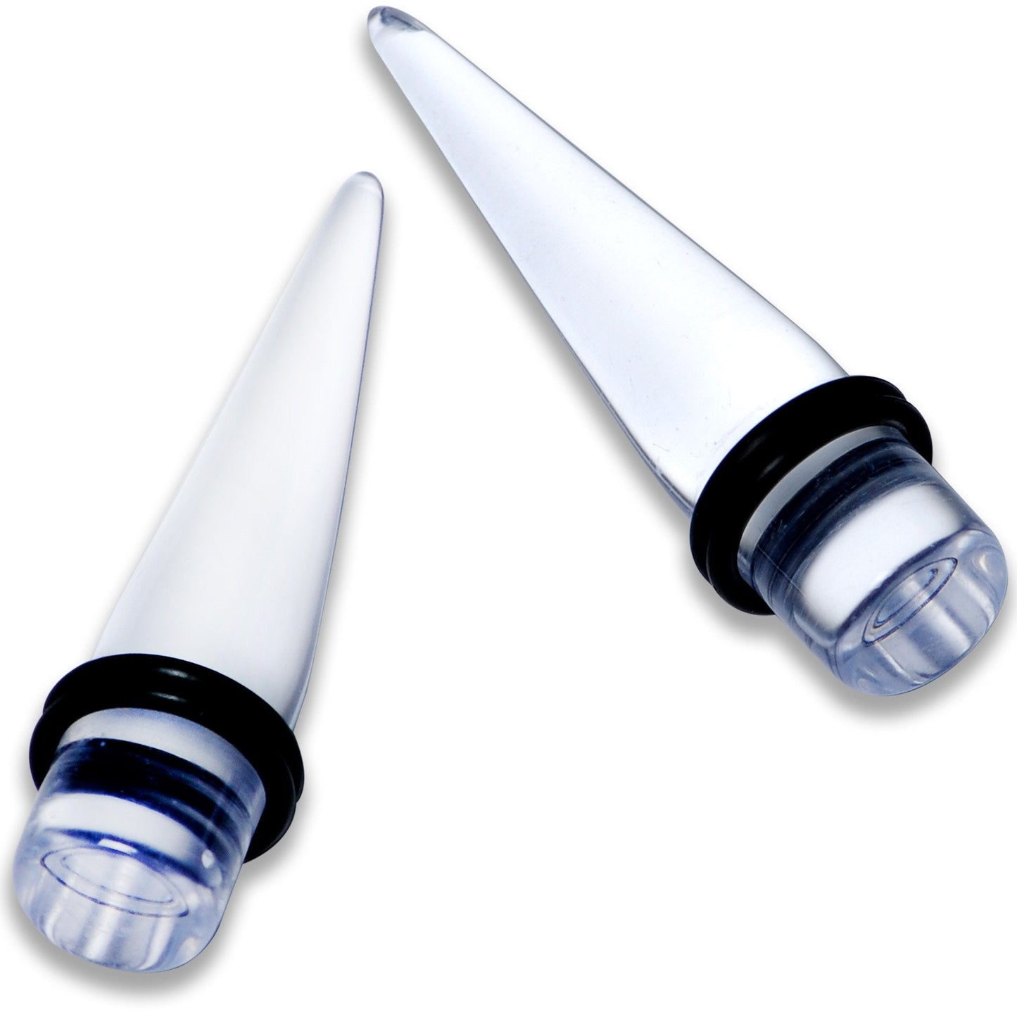 00G to 1 inch 18 Piece Clear Acrylic Ear Stretching Taper Kit