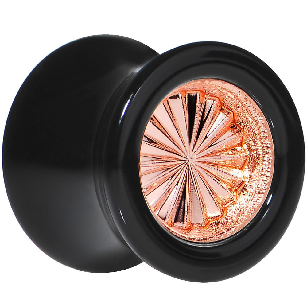 Black Acrylic Pink Flashy Tire Rim Saddle Plug 2G to 20mm