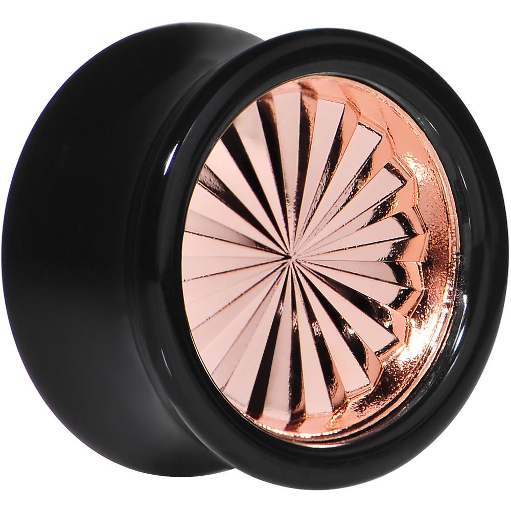 Black Acrylic Pink Flashy Tire Rim Saddle Plug 2G to 20mm