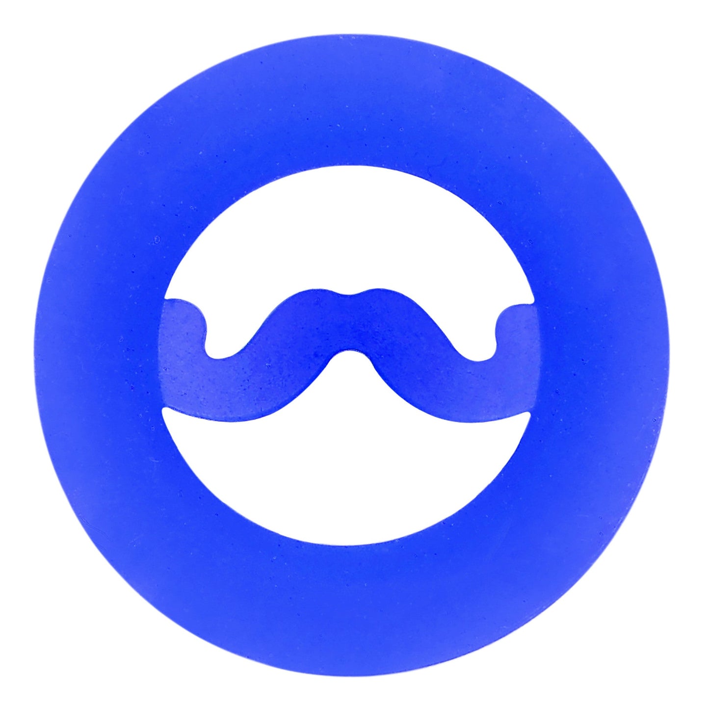 0G Blue Silicone Dapper Mustache Tunnel Plug