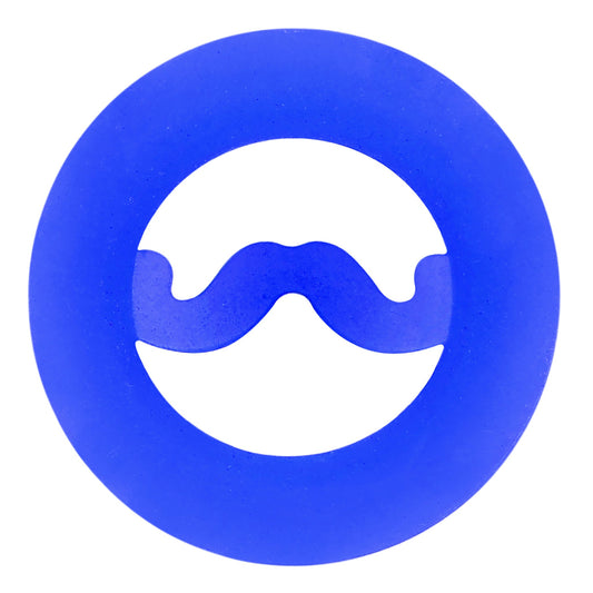 0G Blue Silicone Dapper Mustache Tunnel Plug
