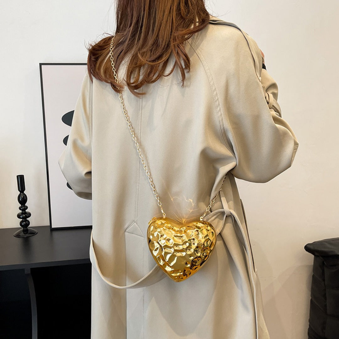 Heart Shaped Mini Purse – Elegant Acrylic Pericardium Chain Clutch, Perfect for Parties, Proms, Weddings, and Evening Out – Stylish Dinner Bag