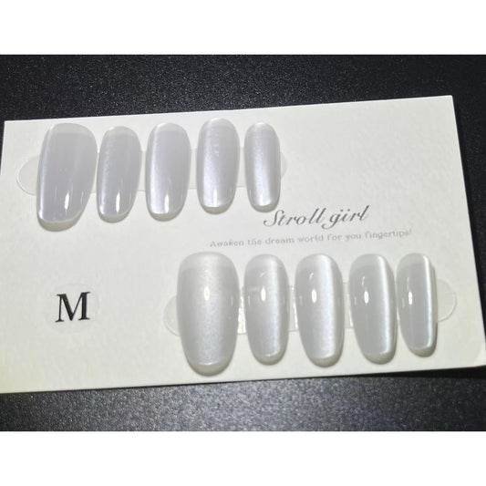 1079 Handmade Nail Wear Nail Art Reusable Press on Nails False Nails 2PCS