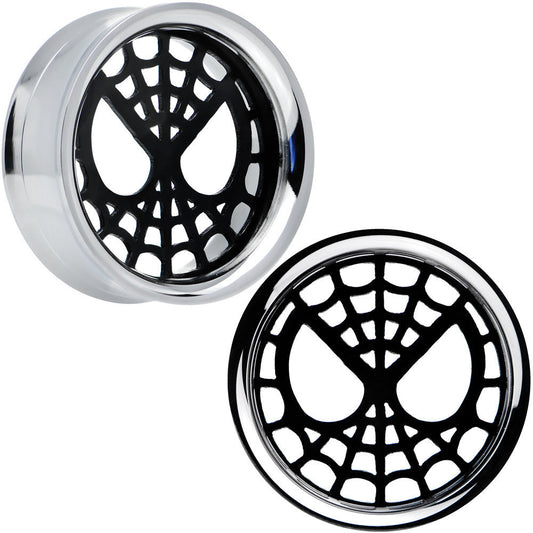 1 inch Licensed Spider-Man Steel Screw Fit Tunnel Plugs Set