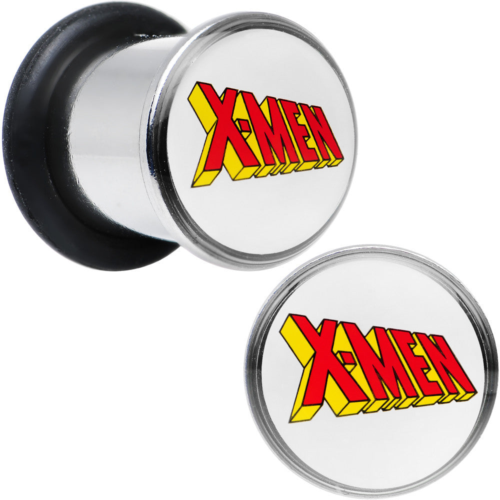 0G Licensed X-Men Single Flare Steel Tunnel Plugs Set