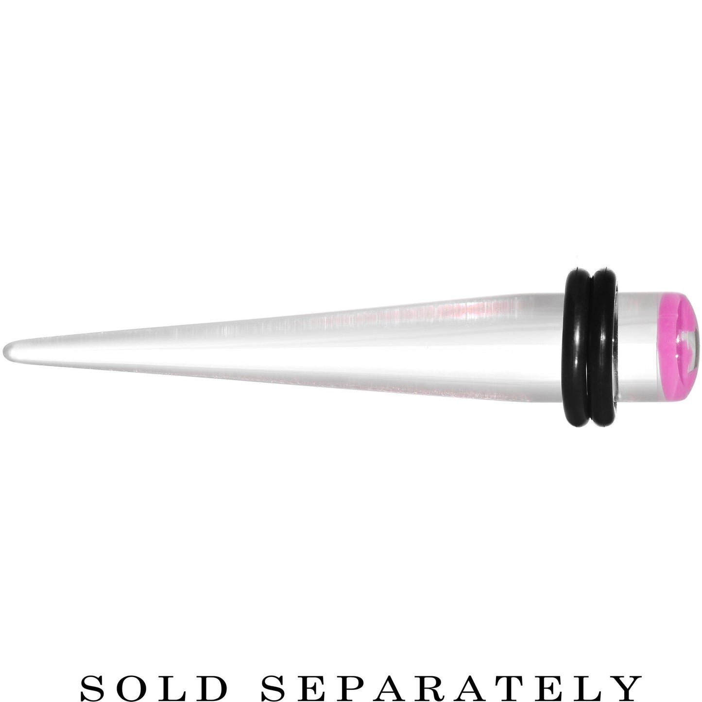 0G Clear Pink Acrylic Wish on a Star Taper