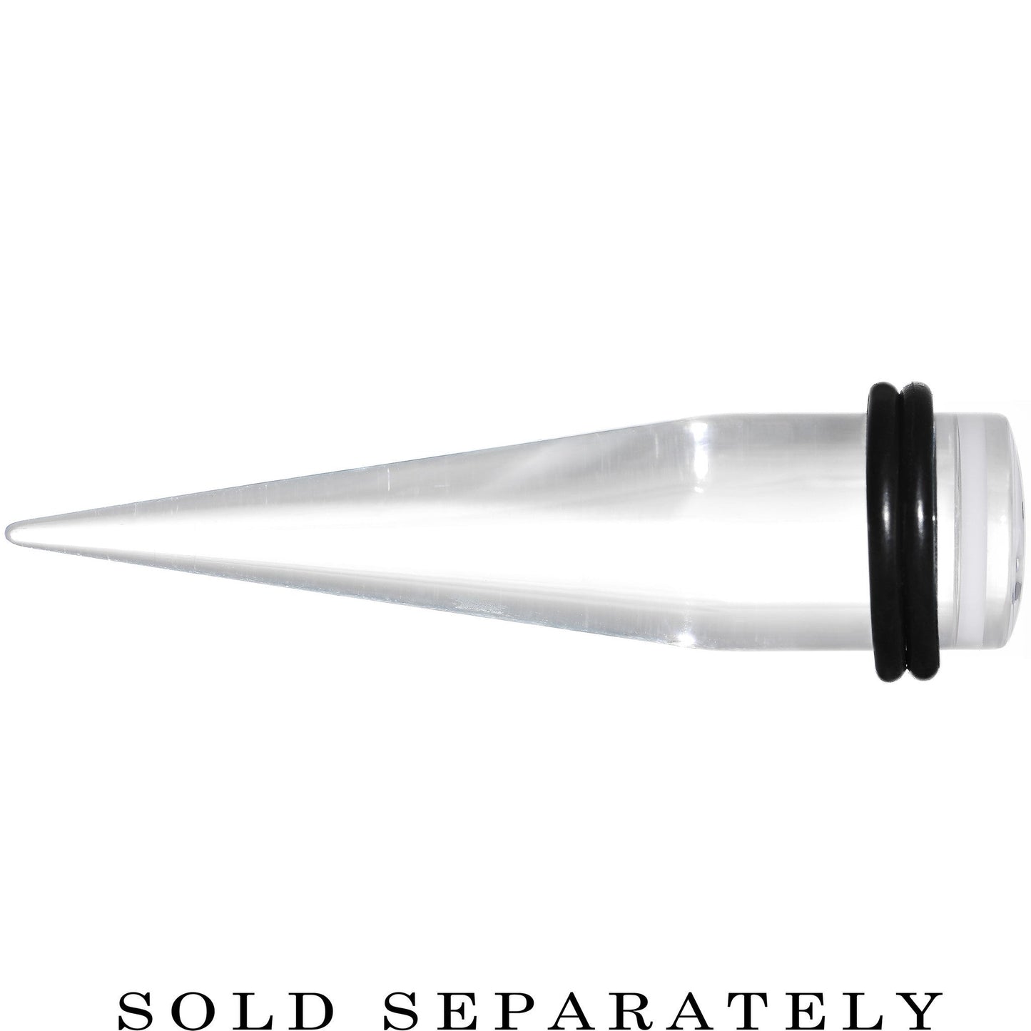 1/2 Clear White Acrylic Set Sail Nautical Anchor Taper