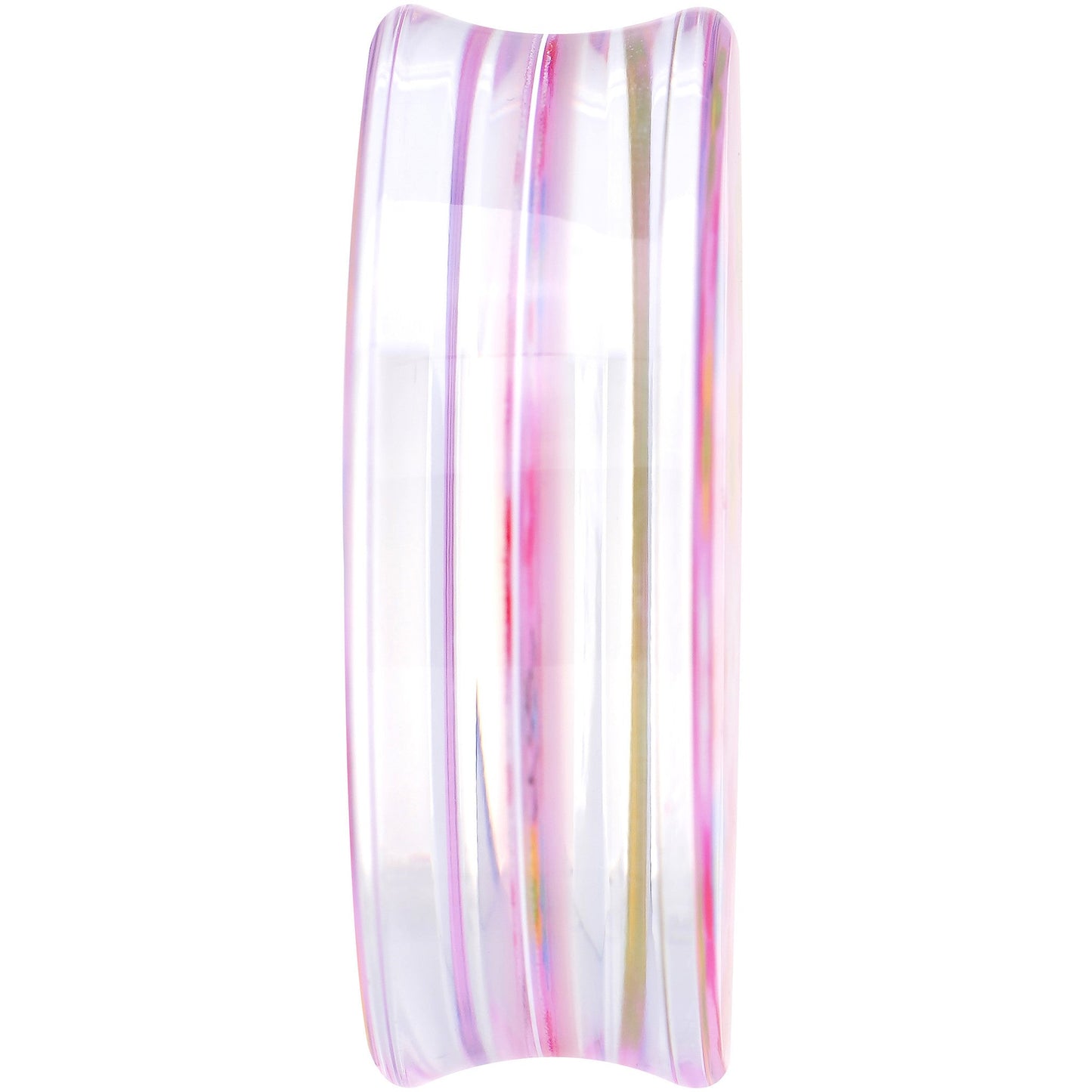 42mm Acrylic Pink Multicolored Flower Power Saddle Plug