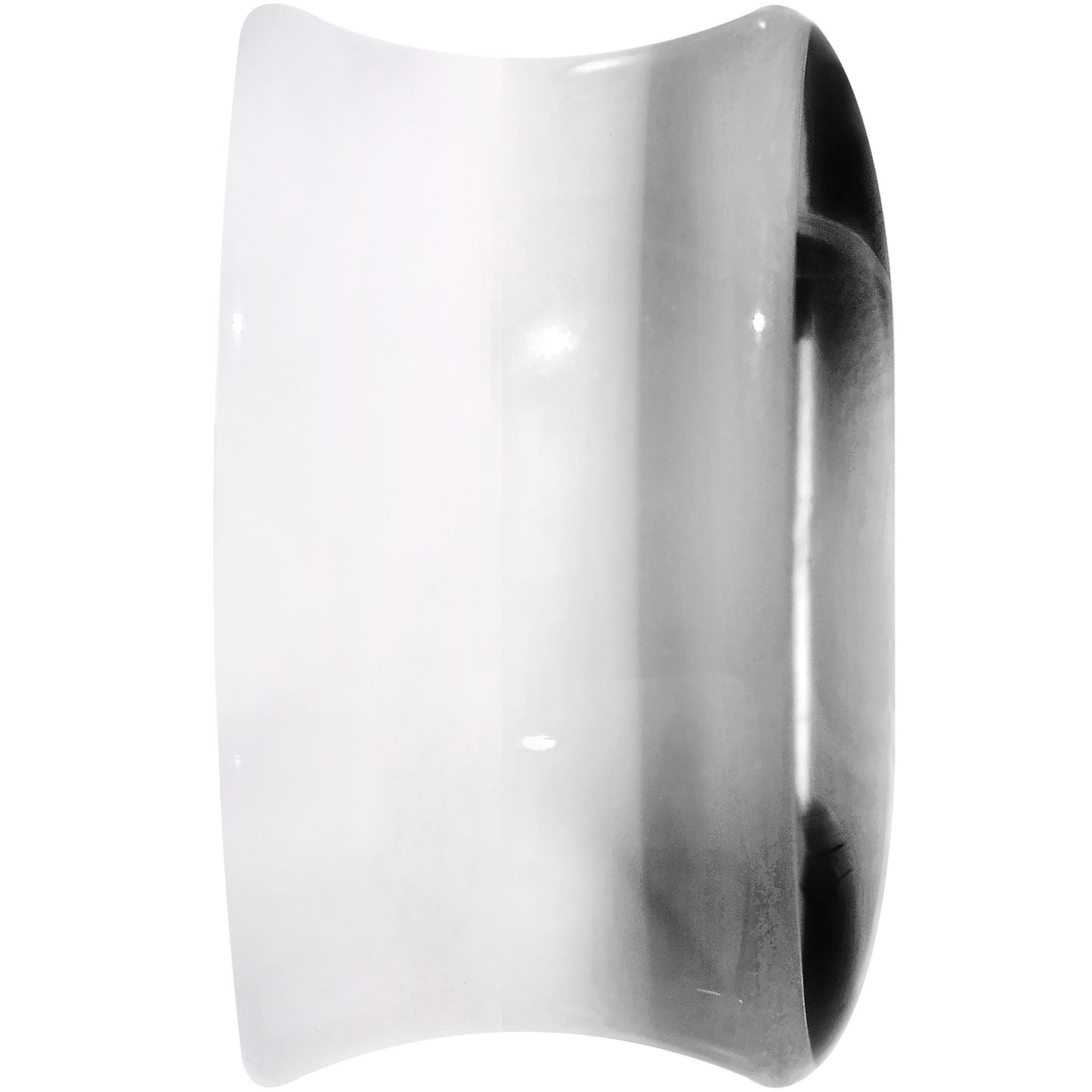 18mm White Black Acrylic Adoring Heart Saddle Plug