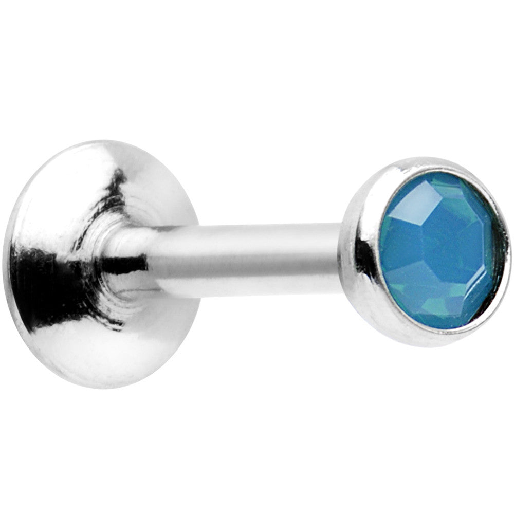 1/4 Stainless Steel 3mm Blue Opalite Tragus Cartilage Earring