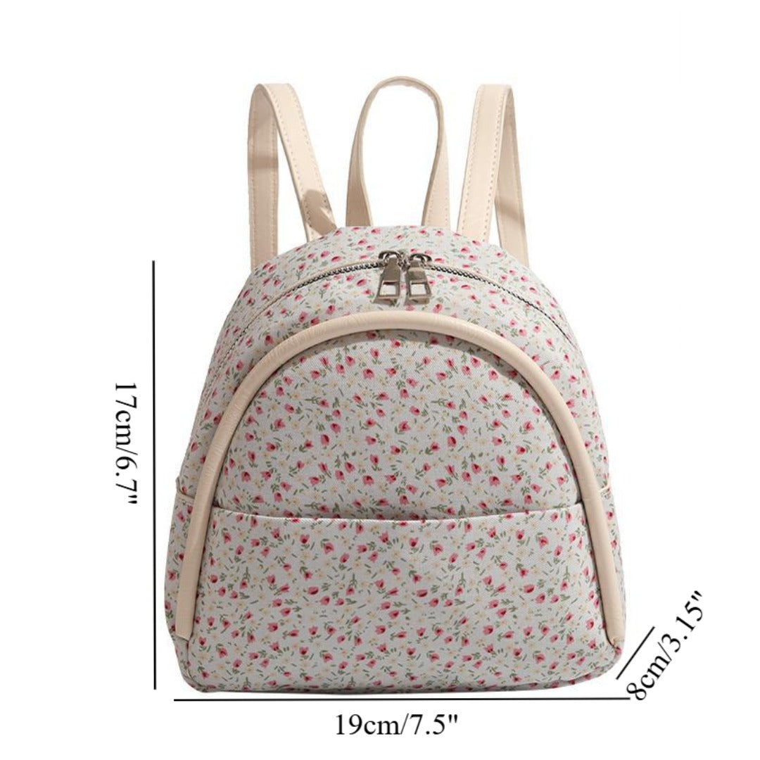 Mini retro floral small backpack, mini girl fashion backpack, small backpack purse for girls teens women