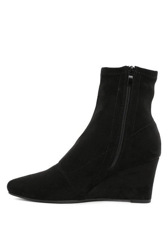 Yara Microfiber Wedge Sock Boots