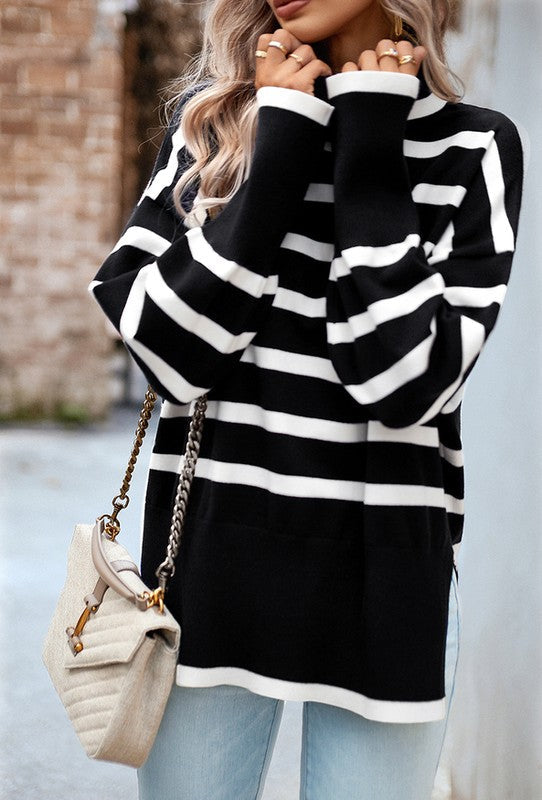 Women Mock Neck Sweater