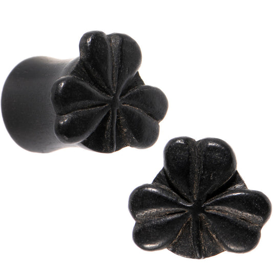 0G Organic Arang Wood Shamrock Single Flare Plug Set