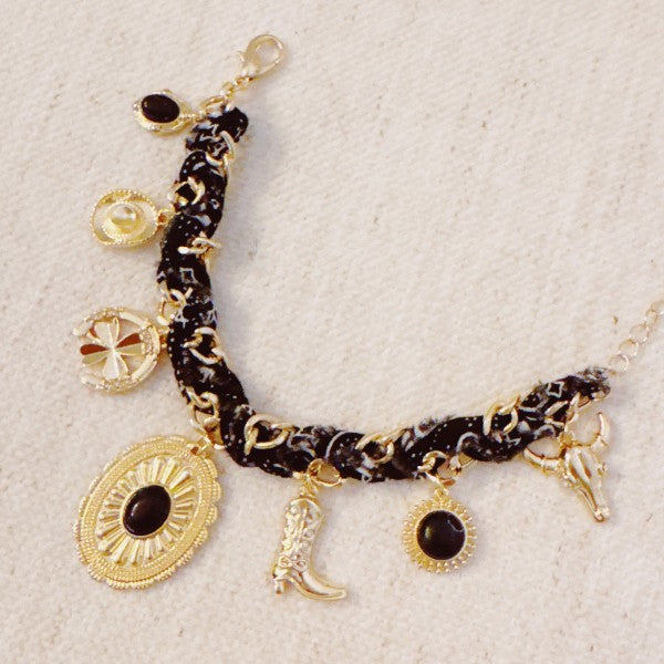 Wild West Desert Charm Scarf Bracelet