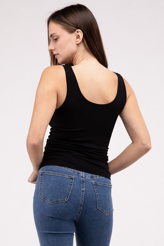 Front & Back 2-Way V-Neck Seamless Tank