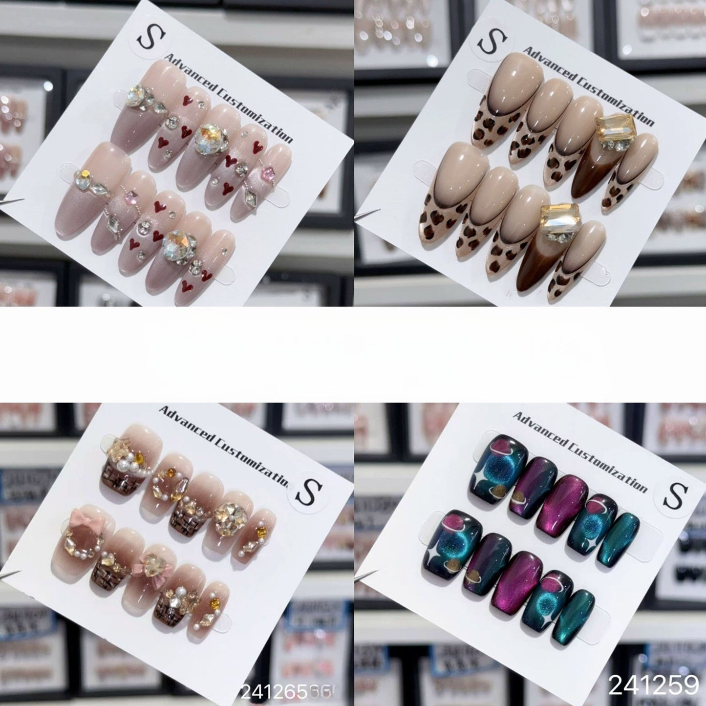 1030- Handmade press on nails fake nails removable