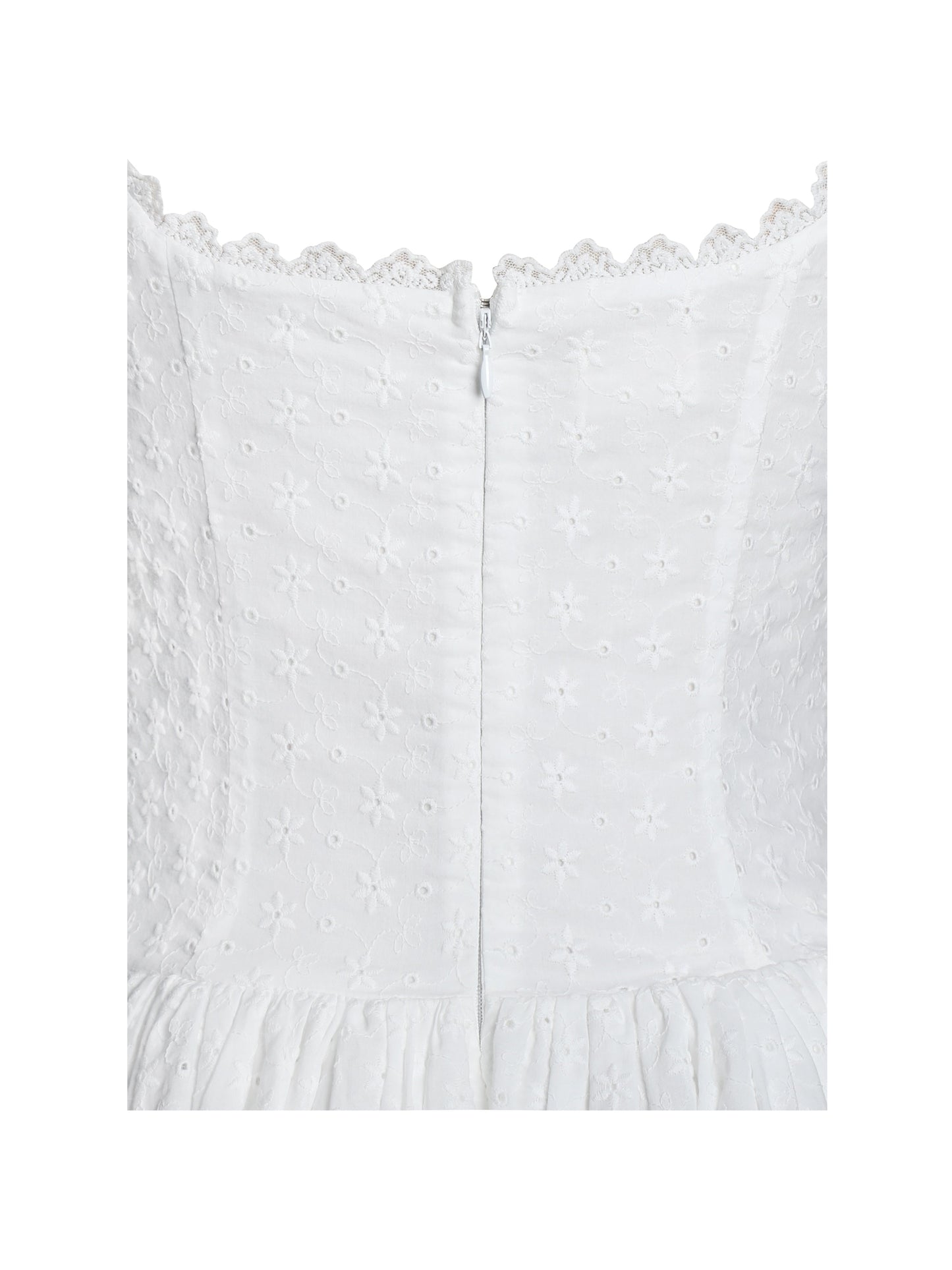 Madison Cotton Eyelet Square Neck Midi Dress