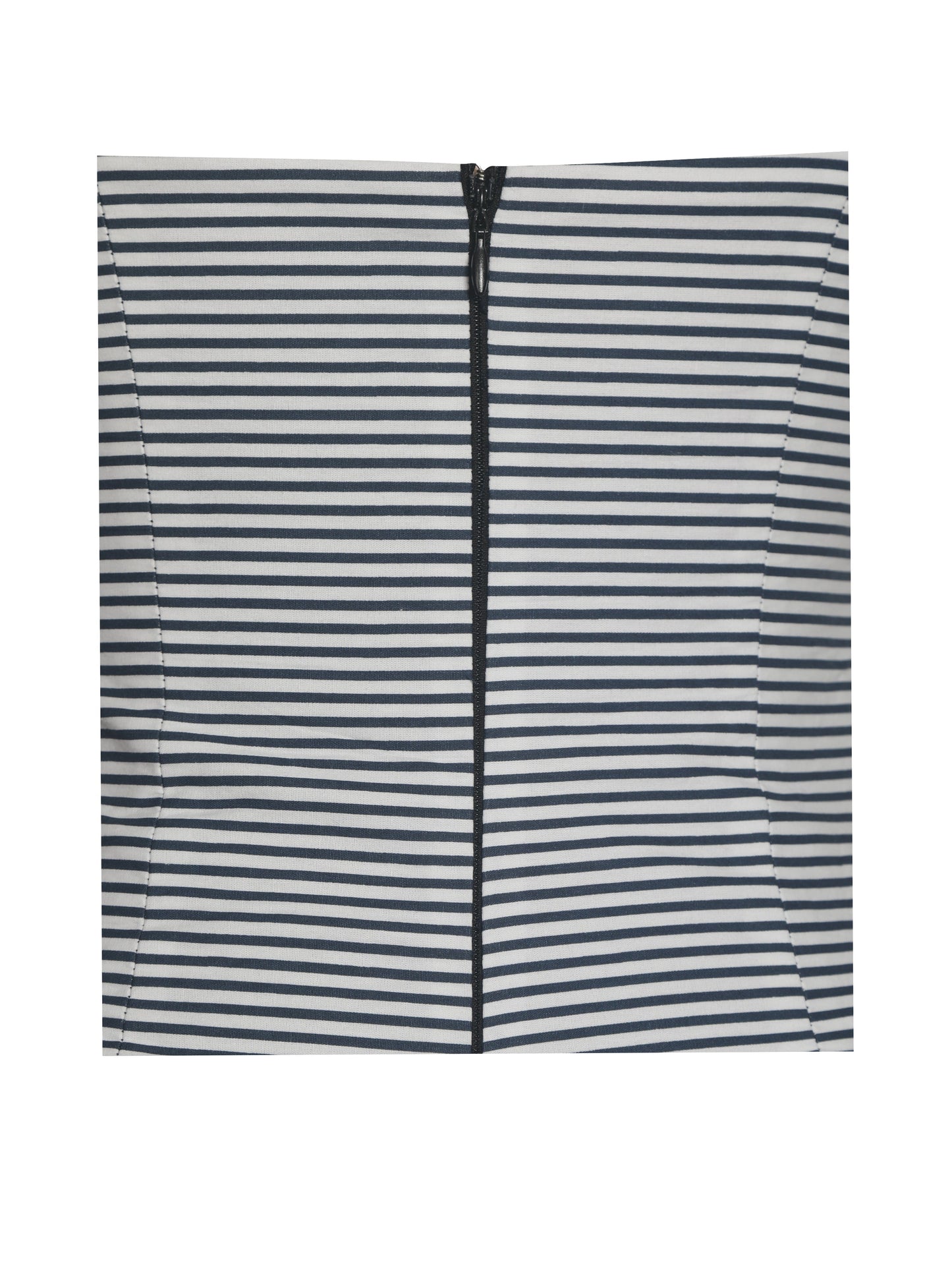 Melody Navy Blue Railroad Stripe Halter Drop Waist Mini Dress