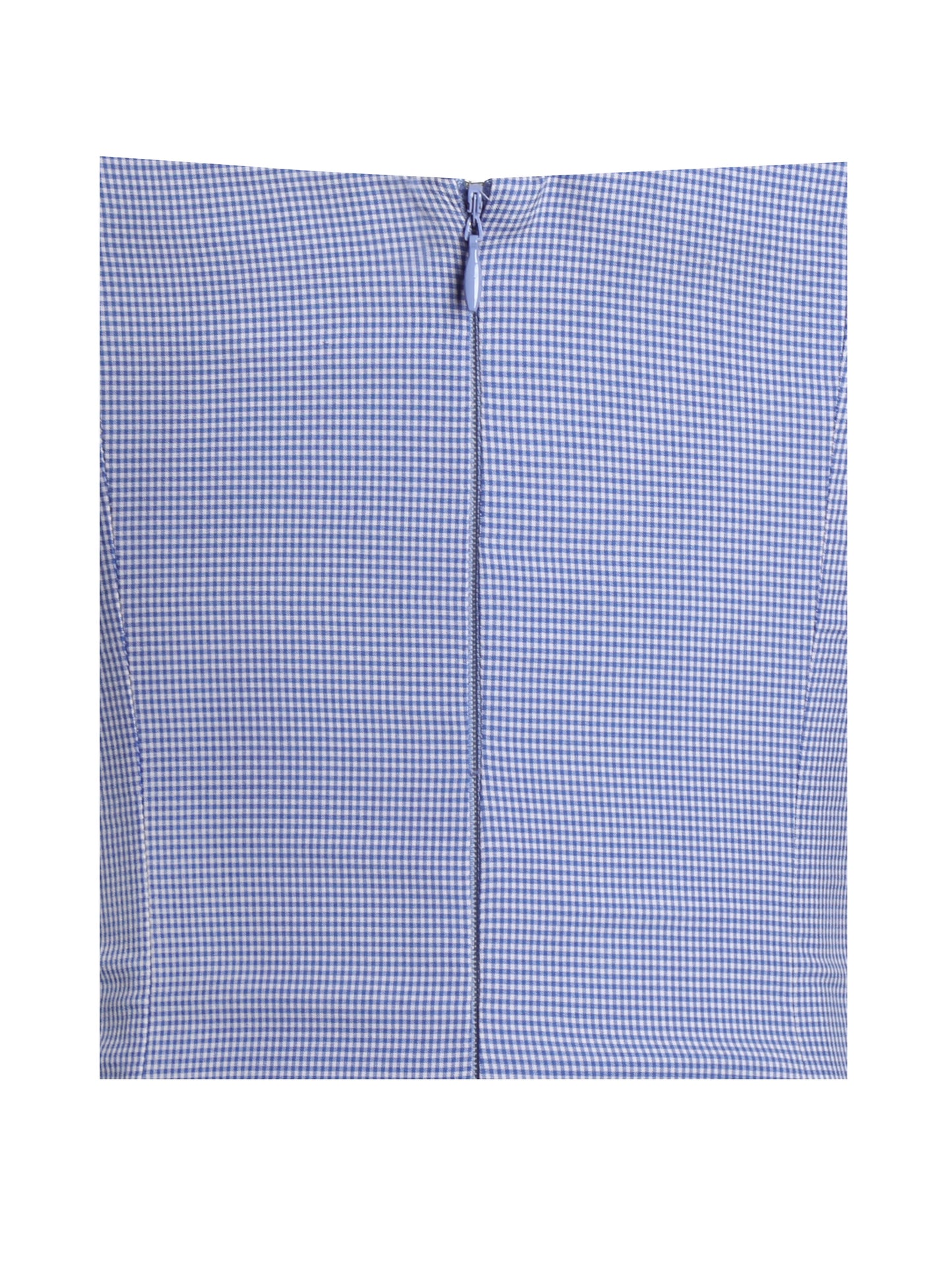 Sablee Checkered Puffy Off Shoulder Trim Bubble Hem Mini Dress