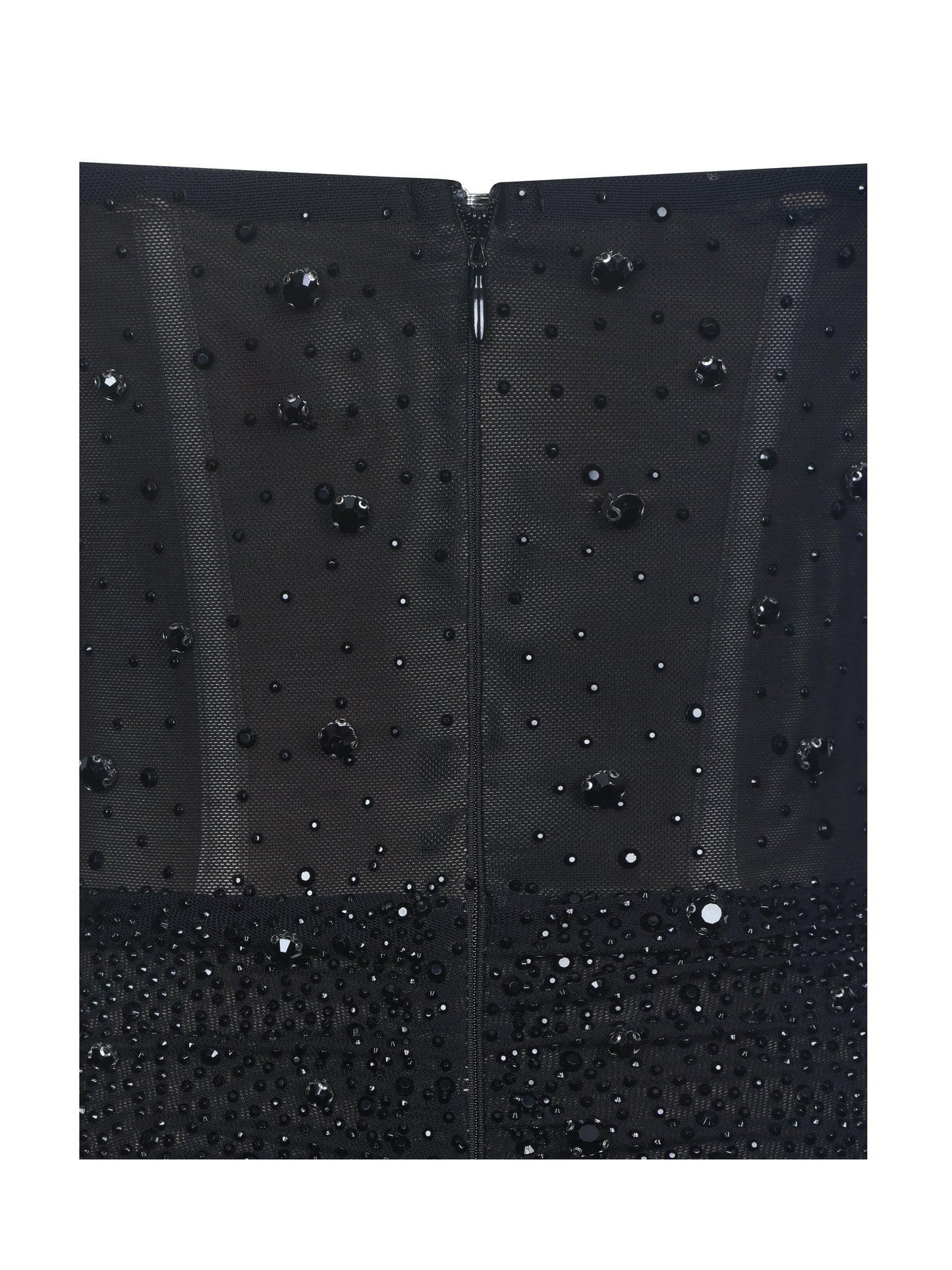 Fatima Black Crystal Sleeveless Corset Mermaid Maxi Dress