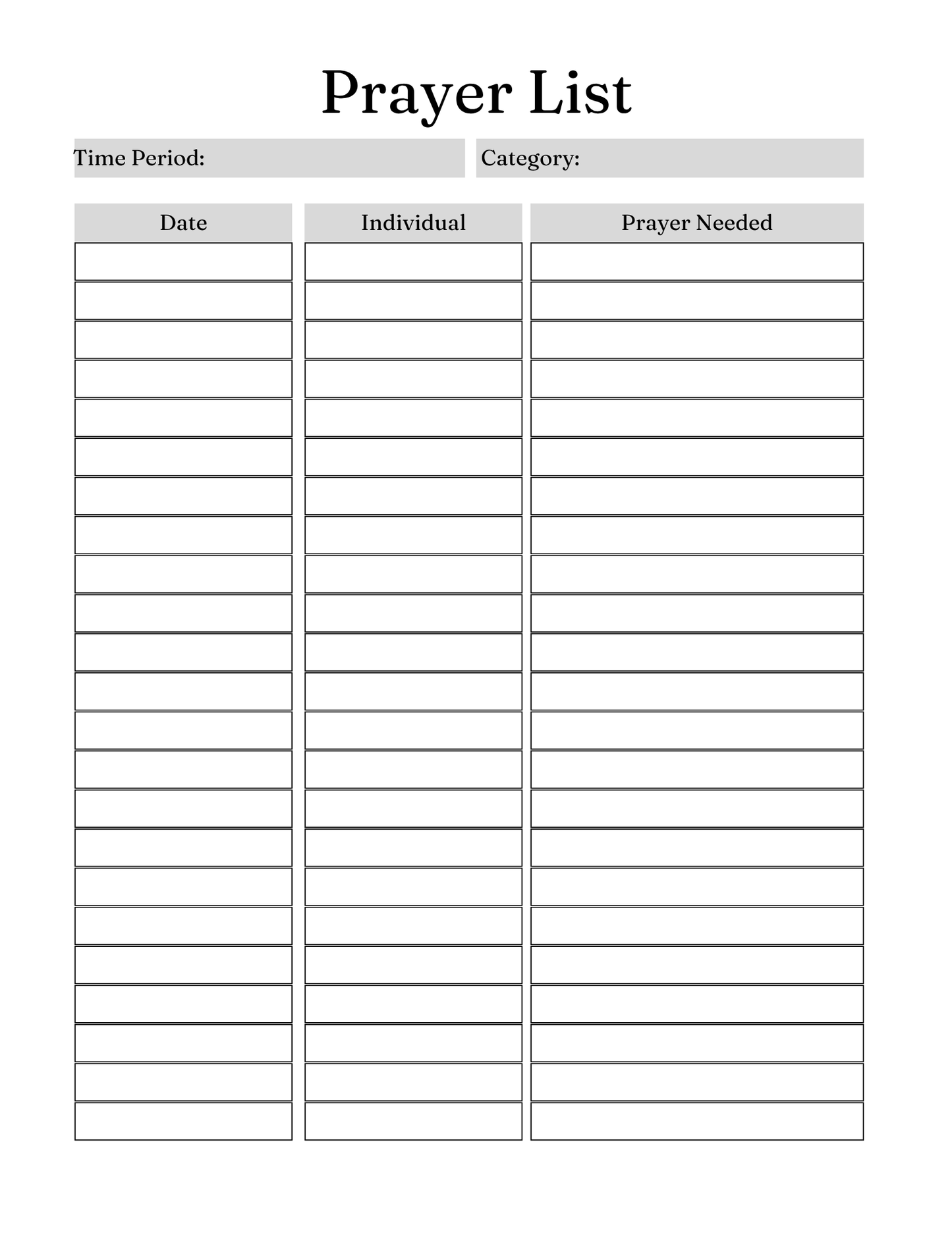 Prayer Journal