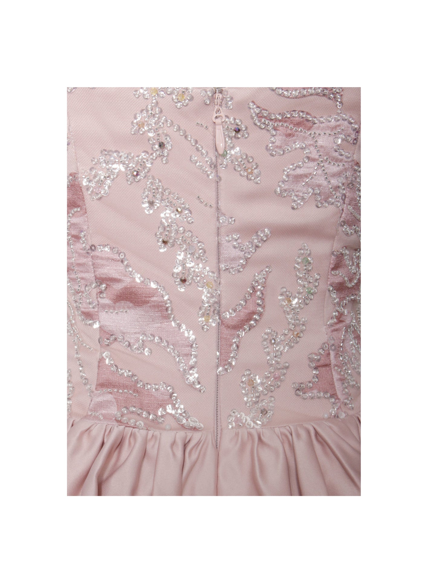 Palesa Pink Ballet Style Embroidered Bubble Hem Mini Dress